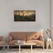 Moon Wall Art Vintage Wildflower Woodland Canvas Painting Print Framed Mountain Flowers Trees Picture Decor Dark Forest Landscape Rustic Farmhouse Living Room Bedroom Office 20"x40"
